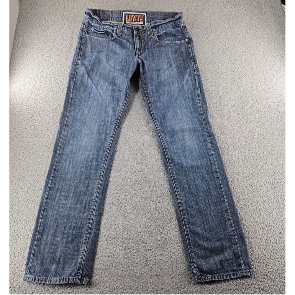Levis 511 Jeans Mens 34x30 Blue Denim‎ Skinny Y2K Streetwear Grunge Skater